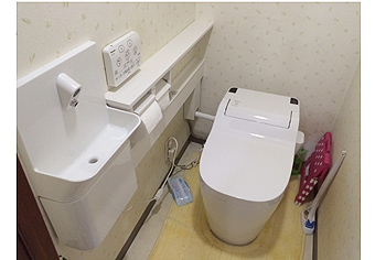 カウンタータイプ手洗いユニット取付工事　神奈川県横浜市　XCH110TFJWL/RKK