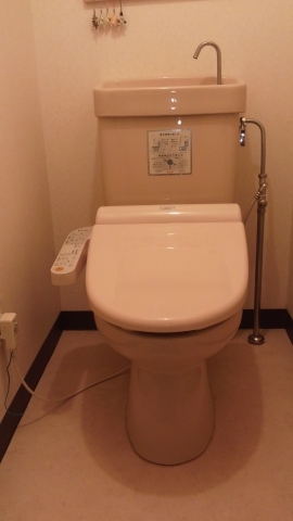 トイレ取替工事/止水栓取替え共　埼玉県川越市　GC-110PTU-DT-5500BL