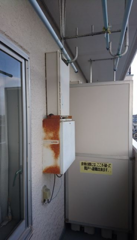 ガス給湯器 蛇口交換工事　神奈川県海老名市　RUX-A2016W-E-13A
